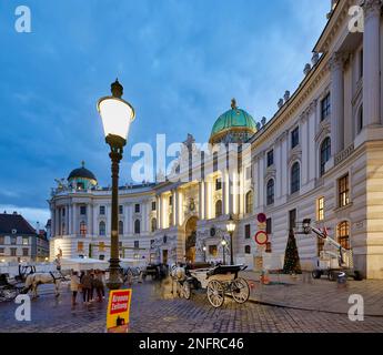 Hofburg in Michaeler Platz. Wien Österreich Stockfoto