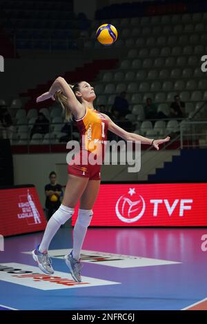 ISTANBUL, TURKIYE - 06. NOVEMBER 2022: Anthi Vasilantonaki spielt während des Spiels Galatasaray HDI Sigorta gegen Cukurova Belediyespor Turkish Sultans League Stockfoto