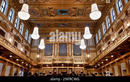 Das Goldener Saal (Goldener Saal) Konzertsaal der Wiener Musikverein. Wien Österreich Stockfoto