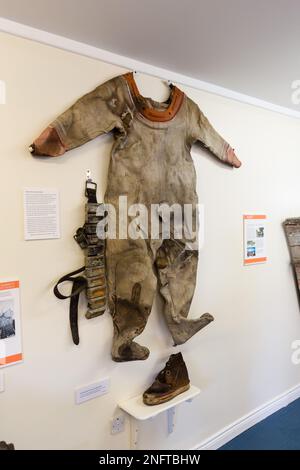 Grytviken Settlement Museum, die Walfangstadt in Südgeorgien im Südatlantik Stockfoto