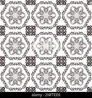 Mustermuster für Stoffe, Innenräume, Keramik und Möbel im arabischen Stil. Probe traditionelle Ornamente der Völker und Länder Asiens, Stock Vektor