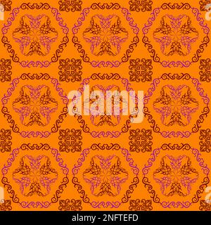 Mustermuster für Stoffe, Innenräume, Keramik und Möbel im arabischen Stil. Probe traditionelle Ornamente der Völker und Länder Asiens, Stock Vektor