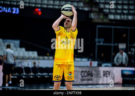 Badalona, Spanien. 17. Februar 2023. Spanisches King´s Cup Basketballspiel gegen CB Canarias und Gran Canaria, im Badalona Olympic Pavilion, 17. Februar 2023 900/Cordon Press Credit: CORDON PRESS/Alamy Live News Stockfoto