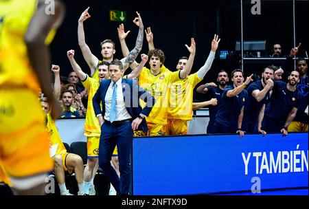 Badalona, Spanien. 17. Februar 2023. Spanisches King´s Cup Basketballspiel gegen CB Canarias und Gran Canaria, im Badalona Olympic Pavilion, 17. Februar 2023 900/Cordon Press Credit: CORDON PRESS/Alamy Live News Stockfoto