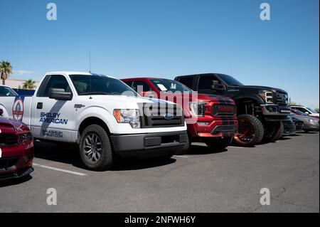 Die Ford F-150 und F-250 Pickup-Trucks, abgestimmt von Shelby Works Stockfoto