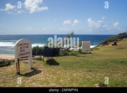 Souillac, Gris Gris Beach, Bel Hombre, Mauritius, Afrika, 9. Februar 2023, Landschaftsblick auf diesen wunderschönen Strand Stockfoto