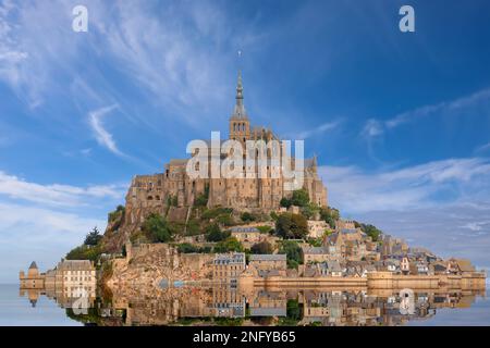 die abtei in der Normandie nannte Mont Saint Michel einen der meistbesuchten Orte in Frankreich Stockfoto