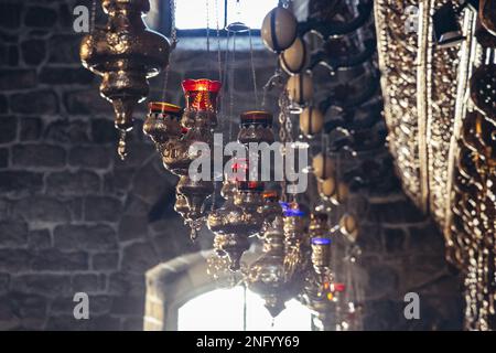 Kirche des Heiligen Lazarus einzigartige barocke Ikonostase in der Altstadt von Larnaca, Zypern Inselland Stockfoto