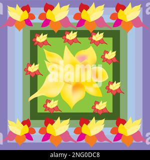 Abstrakte Blume einwählen. Einfache prezentation der Blume in wählen. Vector Illustration Stock Vektor