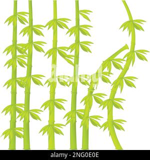 Abbildung: Mit sechs Bambus Zweig; Vector Illustration Stock Vektor