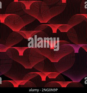 Farbenfrohes Design mit Linien und Kurven, Vektor Stock Vektor