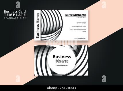 Design der Visitenkartenvorlage Abstrakte moderne Visitenkarte für Luxus Präsentation des einfachen Corporate Identity Konzepts Minimal Elegantes Markenset Stock Vektor