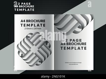 Dreifaches Broschürendesign. A4 Vorlage für abstrakte Geschäftsbroschüre. Vorlage für Marketingflyer mit kreativem Design und Textbereich. Stock Vektor