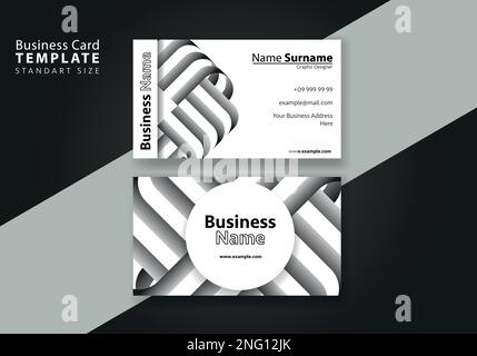 Design der Visitenkartenvorlage Abstrakte moderne Visitenkarte für Luxus Präsentation des einfachen Corporate Identity Konzepts Minimal Elegantes Markenset Stock Vektor