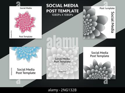 Post-Vorlage für soziale Medien – editierbares Post-Cover-Design für Unternehmen Stock Vektor