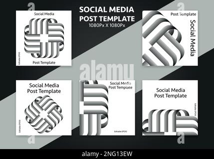 Post-Vorlage für soziale Medien – editierbares Post-Cover-Design für Unternehmen Stock Vektor