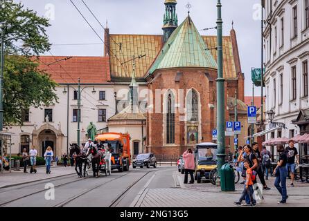 Kirche des Heiligen Franziskus von Assisi in der Altstadt von Krakau, Woiwodschaft Kleinpolen von Polen Stockfoto