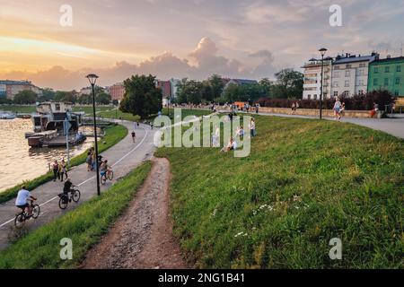 Czerwienski Boulevard in Krakau, Woiwodschaft Polen Kleinpolen Stockfoto