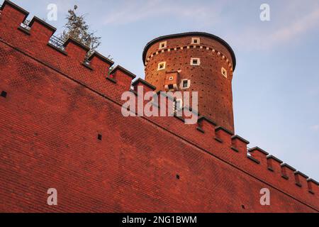 Sandomierz-Turm der Königlichen Burg Wawel in Krakau, Woiwodschaft Kleinpolen von Polen Stockfoto