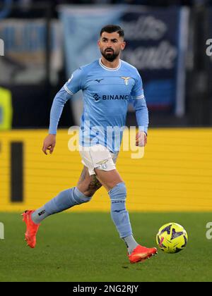 Waalwijk, Niederlande. 17. Februar 2023. ROM - Elseid Hysay von SS Lazio während der italienischen Serie Ein Spiel zwischen SS Lazio und Atalanta BC im Stadion Olimpico am 11. Februar 2023 in Rom, Italien. AP | niederländische Höhe | GERRIT VON KÖLN Kredit: ANP/Alamy Live News Stockfoto