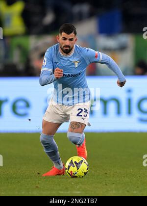 Waalwijk, Niederlande. 17. Februar 2023. ROM - Elseid Hysay von SS Lazio während der italienischen Serie Ein Spiel zwischen SS Lazio und Atalanta BC im Stadion Olimpico am 11. Februar 2023 in Rom, Italien. AP | niederländische Höhe | GERRIT VON KÖLN Kredit: ANP/Alamy Live News Stockfoto