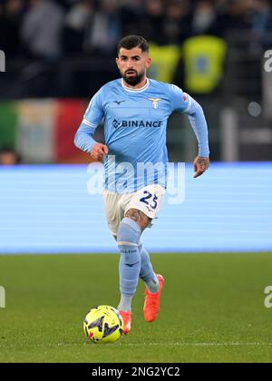 Waalwijk, Niederlande. 17. Februar 2023. ROM - Elseid Hysay von SS Lazio während der italienischen Serie Ein Spiel zwischen SS Lazio und Atalanta BC im Stadion Olimpico am 11. Februar 2023 in Rom, Italien. AP | niederländische Höhe | GERRIT VON KÖLN Kredit: ANP/Alamy Live News Stockfoto