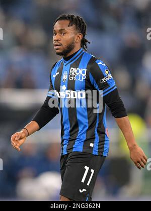 Waalwijk, Niederlande. 17. Februar 2023. ROM - Ademola Lookman von Atalanta Bergamo während der italienischen Serie Ein Spiel zwischen SS Lazio und Atalanta BC im Stadion Olimpico am 11. Februar 2023 in Rom, Italien. AP | niederländische Höhe | GERRIT VON KÖLN Kredit: ANP/Alamy Live News Stockfoto