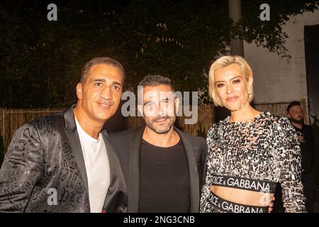 Ismael Özen, Marc Terenzi und verena Kerth bei der Universum Boxing Night im Universum Gym. Hamburg, 10.09.2022 Stockfoto