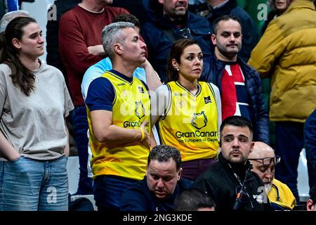 Badalona, Spanien. 17. Februar 2023. Spanisches King´s Cup Basketballspiel gegen CB Canarias und Gran Canaria, im Badalona Olympic Pavilion, 17. Februar 2023 900/Cordon Press Credit: CORDON PRESS/Alamy Live News Stockfoto