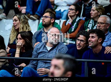 Badalona, Spanien. 17. Februar 2023. Spanisches King´s Cup Basketballspiel gegen CB Canarias und Gran Canaria, im Badalona Olympic Pavilion, 17. Februar 2023 900/Cordon Press Credit: CORDON PRESS/Alamy Live News Stockfoto