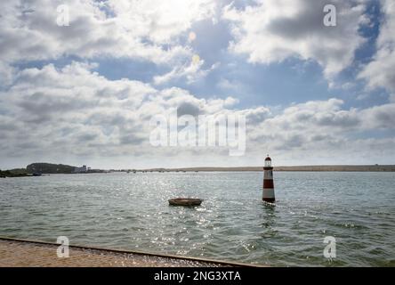 Landschaft von Oualidia, einem Dorf an Marokkos Atlantikküste in der Region Casablanca-Settat und an der Grenze von Merrakch-Asfi. Stockfoto