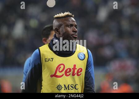 Reggio Emilia, Italien. 17. Februar 2023. Victor Osimhen (Neapel) während des Spiels US Sassuolo vs SSC Napoli, italienisches Fußballspiel Serie A in Reggio Emilia, Italien, Februar 17 2023 Kredit: Independent Photo Agency/Alamy Live News Stockfoto