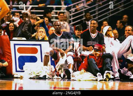 Basketball-NBA Michael Jordan, Chicago Bulls im Jahr 1996. Stockfoto