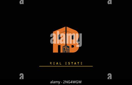 Immobilienbriefe Initialen Monogramm Logo ab , BA Stock Vektor