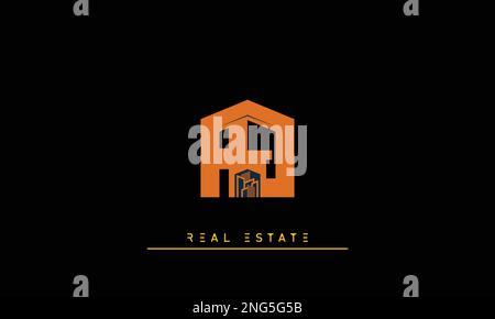 Immobilienbriefe Initialen Monogramm Logo AJ , ja Stock Vektor