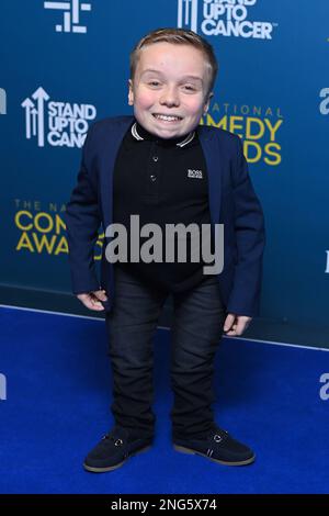 London, Großbritannien. London, Großbritannien. 17. Februar 2023 Lenny Rush nimmt an den National Comedy Awards für Stand Up to Cancer im Roundhouse in London Teil. Foto: Freitag, 17. Februar 2023. Das Foto sollte lauten: Matt Crossick/Empics/Alamy Live News Stockfoto