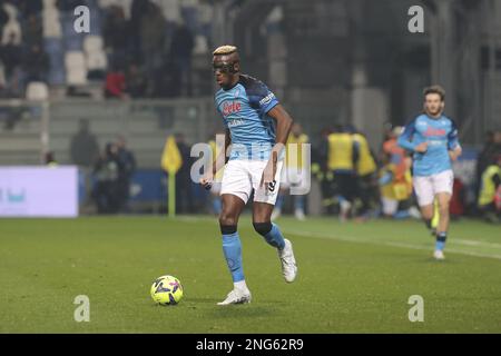 Reggio Emilia, Italien. 17. Februar 2023. Victor Osimhen (Neapel) während des Spiels US Sassuolo vs SSC Napoli, italienisches Fußballspiel Serie A in Reggio Emilia, Italien, Februar 17 2023 Kredit: Independent Photo Agency/Alamy Live News Stockfoto