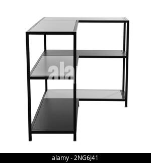 Eleganter Konsolentisch auf weißem Hintergrund. Innenelement Stockfoto