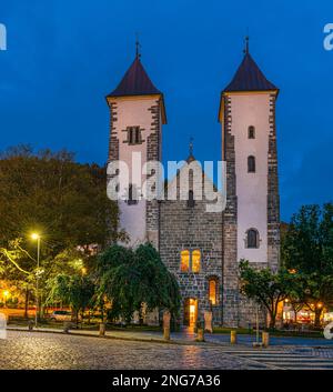 Mariakirken i Bergen / St. Marias Kirche in Bergen, Norwegen Stockfoto