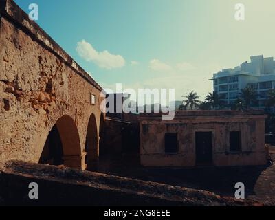 Blick auf die Burg auf Condado Puerto Rico Stockfoto