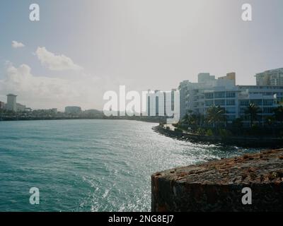 Blick auf die Burg auf Condado Puerto Rico Stockfoto