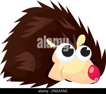 Ein Cartoon-Vektorbild eines süßen Stachelschweins. Stock Vektor