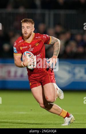 Wakefield, Großbritannien. 17. Februar 2023. Adam Keighran #3 of Catalans Dragons während des Spiels der Betfred Super League Runde 1 Wakefield Trinity vs Catalans Dragons im Be Well Support Stadium, Wakefield, Großbritannien, 17. Februar 2023 (Foto von Steve Flynn/News Images) in Wakefield, Großbritannien, am 2./17. Februar 2023. (Foto: Steve Flynn/News Images/Sipa USA) Guthaben: SIPA USA/Alamy Live News Stockfoto