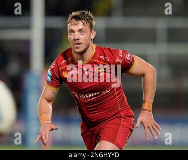 Wakefield, Großbritannien. 17. Februar 2023. Paul Seguier #12 of Catalans Dragons während des Spiels der Betfred Super League Runde 1 Wakefield Trinity vs Catalans Dragons im Be Well Support Stadium, Wakefield, Großbritannien, 17. Februar 2023 (Foto von Steve Flynn/News Images) in Wakefield, Großbritannien, am 2./17. Februar 2023. (Foto: Steve Flynn/News Images/Sipa USA) Guthaben: SIPA USA/Alamy Live News Stockfoto