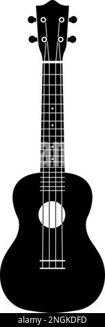 Ukulele Hawaiian guitar. String Musikinstrument. Einfachen vektor Illustration. Logo, Emblem, Symbol Stock Vektor