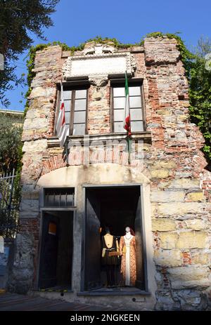 Christoph Columbus Haus in Genua, Ligurien, Italien Stockfoto