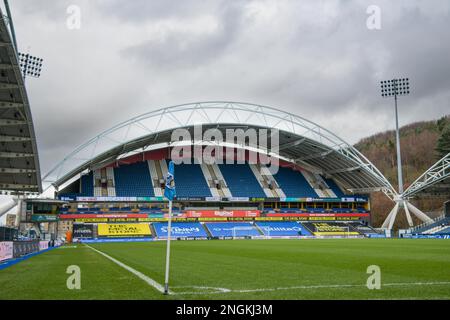 Huddersfield, Großbritannien. 18. Februar 2023. Allgemeiner Überblick vor dem Sky Bet Championship-Spiel Huddersfield Town vs Birmingham City im John Smith's Stadium, Huddersfield, Großbritannien, 18. Februar 2023 (Foto von Ben Roberts/News Images) in Huddersfield, Großbritannien, am 2./18. Februar 2023. (Foto: Ben Roberts/News Images/Sipa USA) Guthaben: SIPA USA/Alamy Live News Stockfoto