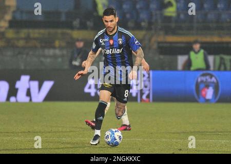 Pisa, Italien. 17. Februar 2023. Marius Marin (Pisa) während AC Pisa vs Venezia FC, italienisches Fußballspiel Serie B in Pisa, Italien, Februar 17 2023 Kredit: Independent Photo Agency/Alamy Live News Stockfoto