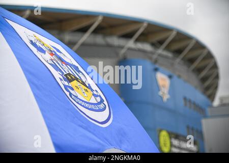 Huddersfield, Großbritannien. 18. Februar 2023. Allgemeiner Überblick vor dem Sky Bet Championship-Spiel Huddersfield Town vs Birmingham City im John Smith's Stadium, Huddersfield, Großbritannien, 18. Februar 2023 (Foto von Ben Roberts/News Images) in Huddersfield, Großbritannien, am 2./18. Februar 2023. (Foto: Ben Roberts/News Images/Sipa USA) Guthaben: SIPA USA/Alamy Live News Stockfoto