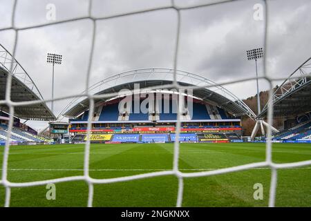 Huddersfield, Großbritannien. 18. Februar 2023. Allgemeiner Überblick vor dem Sky Bet Championship-Spiel Huddersfield Town vs Birmingham City im John Smith's Stadium, Huddersfield, Großbritannien, 18. Februar 2023 (Foto von Ben Roberts/News Images) in Huddersfield, Großbritannien, am 2./18. Februar 2023. (Foto: Ben Roberts/News Images/Sipa USA) Guthaben: SIPA USA/Alamy Live News Stockfoto